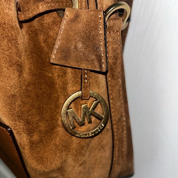 Michael Kors Suede Drawstring Bucket Bag - Picture 4 of 7